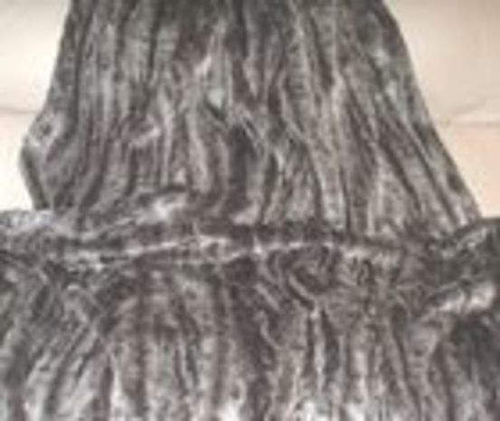 New. Vintage Silver Astra Faux Fur Throws
