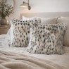 Coussins en fausse fourrure tachetée | Coussins de canapé de luxe | Oreillers en fourrure à motifs