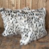 Spotted Fur Cushions | Luxury Sofa Cushions | Patterned Fur Pillows