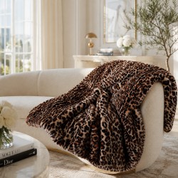 Deluxe Polar Faux Fur Throw | Luxury Cream Faux Fur Throws and Blankets