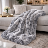 Plaid en fausse fourrure Koala | Grand plaid ou couvre-lit en fausse fourrure de koala