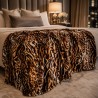Large Animal Print Throw | Luxury Leopard Print Velvet Sofa Throw