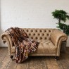 Large Animal Print Throw | Luxury Leopard Print Velvet Sofa Throw