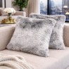 Silver Frost Fur Scatter Cushions | Luxury Grey Fur Cushions and Pillows