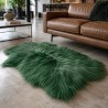 Dark Green Sheepskin Rug | Modern Green Icelandic Sheepskin