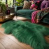 Dark Green Sheepskin Rug | Modern Green Icelandic Sheepskin