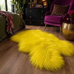 Ivory White Pure Sheepskin Vloerkleed | Natuurlijk Wit IJslands Schapenvacht Vloerkleed