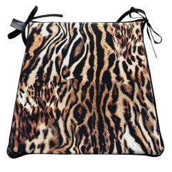 Animal Print Tapered Seat Pads | Velvet Safari Tapered Chair Pads