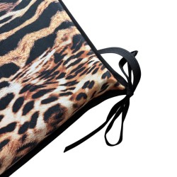 Animal Print Tapered Seat Pads | Velvet Safari Tapered Chair Pads