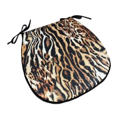D Shaped Animal Print Seat Pads | Modern Classic D Velvet Seat Pads