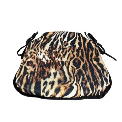 Animal Print Spindle Shaped Chair Pads  | Velvet Animal Print Spindle Seat Pads