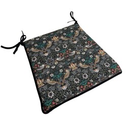Tapered Sitzkissen Strawberry Thief Navy | William Morris Print Sitzkissen