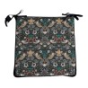 Cuscino Quadrato per Sedia Strawberry Thief Blu Navy | Cuscini Quadrati Rossi per Sedia con Lacci