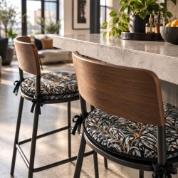 Ronde Bistro Willow Bough Azure Stoelkussen | William Morris Stoelkussens |