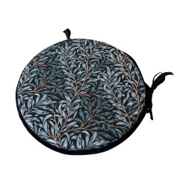 Runder Bistro Willow Bough Azure Sitzpolster | William Morris Sitzpolster |