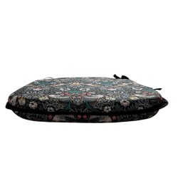 Strawberry Thief Navy Spindle Stoelkussen | Bloemrijke Spindle Stoelkussens |