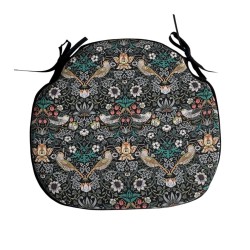 Cuscino per Sedia con Fiori "Strawberry Thief" Blu Navy | Cuscini per Sedia con Fiori |