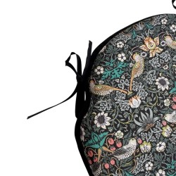 Erdbeer-Dieb Navy Spindel Sitzkissen | Florale Spindel Stuhlkissen |
