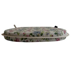 Coussin de siège en forme de D à rayures blanches | Coussin de siège en forme de D à rayures extra épaisses