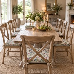 Floral Square Shaped Seat Pads | Flowery Square Shaped Chair Pads