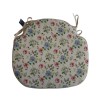 Large Floral Spindle Seat Pads | Flowery Spindle Shaped Chair Pads