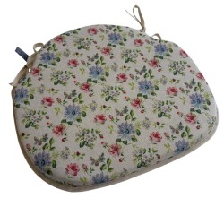 Large Floral Spindle Seat Pads | Flowery Spindle Shaped Chair Pads