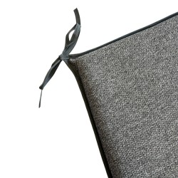 Herringbone Tapered Chair Pads| Grey Herringbone Tapered Seat Pads