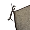 Herringbone D Shaped Seat Pads | Classic D Brown Herringbone Chair Pads