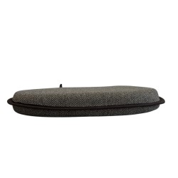 Herringbone D Shaped Seat Pads | Classic D Brown Herringbone Chair Pads