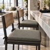 Brown Herringbone Square Seat Pads | Square Shape Herringbone Chair Pads