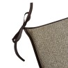 Brown Herringbone Square Seat Pads | Square Shape Herringbone Chair Pads