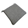 Herringbone Square Seat Pads | Square Shape Grey Herringbone Chair Pads