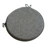 Round Herringbone Chair Pads | Grey Herringbone Bistro Seat Pads