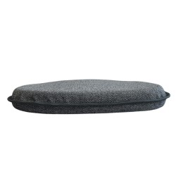 Large Herringbone Spindle Seat Pads | Spindle Shaped Grey Herringbone Chair Pads