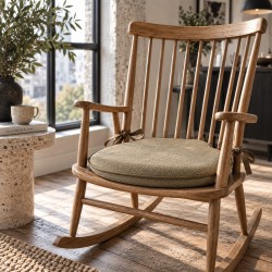 Coussin de Siège en Tapisserie de Forêt Tropicale Naturelle | Coussin de Chaise en Forme de Fuseau