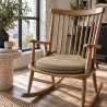 Large Herringbone Spindle Seat Pads | Spindle Shaped Mustard Herringbone Chair Pads