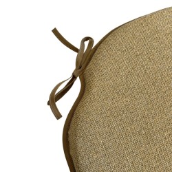 Large Herringbone Spindle Seat Pads | Spindle Shaped Mustard Herringbone Chair Pads