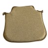 Small Herringbone Spindle Seat Pads | Spindle Shaped Mustard Herringbone Chair Pads