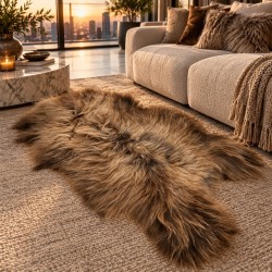 Tapis en Peau de Mouton Ivoire Blanc Pur | Tapis en Peau de Mouton Islandais Blanc Naturel