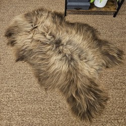 Natural Icelandic Sheepskin Rugs | Extra Large Brown Sheepskin
