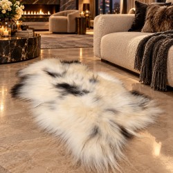 Tappeto in Pura Pelle di Pecora Avorio Bianco | Tappeto in Pelle di Pecora Islandese Bianco Naturale
