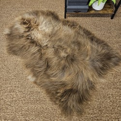 Natural Icelandic Sheepskin Rugs | Large Brown Icelandic Sheepskin
