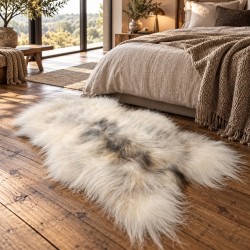 Tappeto in Pura Pelle di Pecora Avorio Bianco | Tappeto in Pelle di Pecora Islandese Bianco Naturale