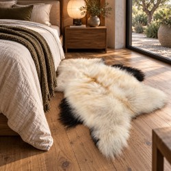 Ivory White Pure Sheepskin Vloerkleed | Natuurlijk Wit IJslands Schapenvacht Vloerkleed