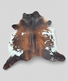 Large Natural Brown & White Cow Hide Rug CR00147