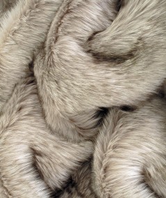 Long haired luxury faux fur in beige tones