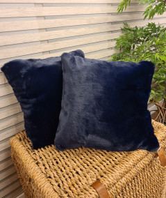 Square navy blue cushions