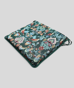 Hardwearing dark green square seat pads