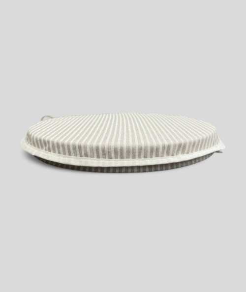 Extra thick thin white striped round seat pads