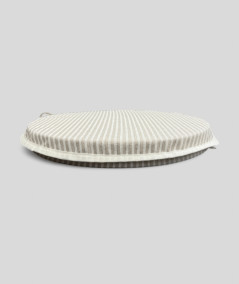 Extra thick thin white striped round seat pads